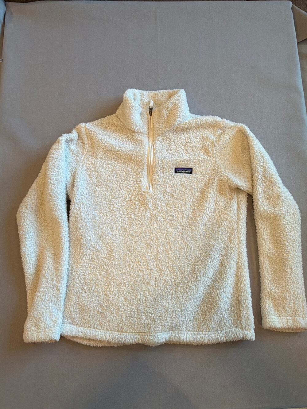 Patagonia Women’s Los Gatos 1/4 Zip Fleece Pullover Cream Ivory Size Medium - Picture 1 of 6